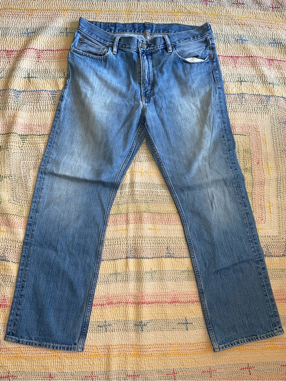 Polo by Ralph Lauren Men’s Straight Jeans in Light Blue Denim
